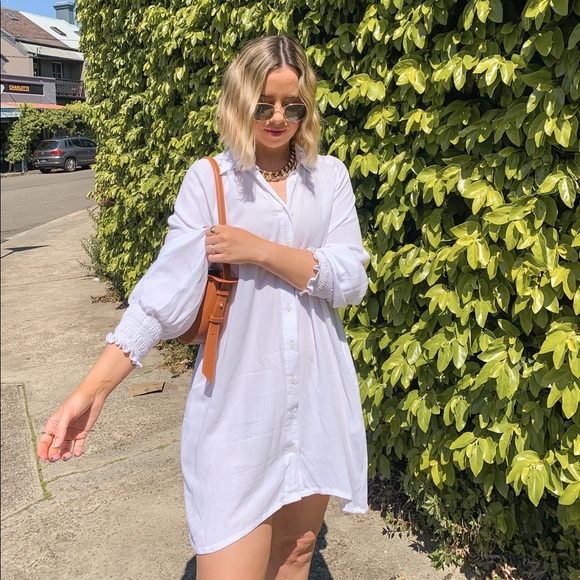 Rue Stiic Dresses & Skirts - Rue Stiic white loose shirt dress